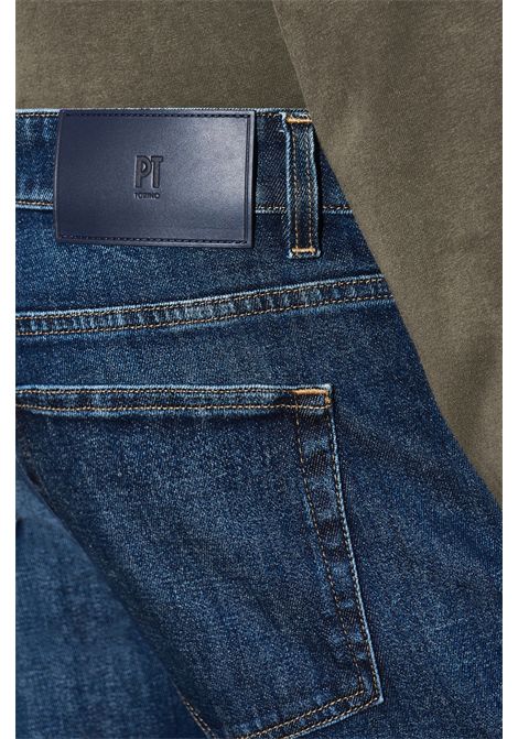 PT Torino Jeans Super Slim Swing in Denim Stretch Blu Scuro Uomo PT TORINO | Pantaloni | C5-DP05Z0MI43